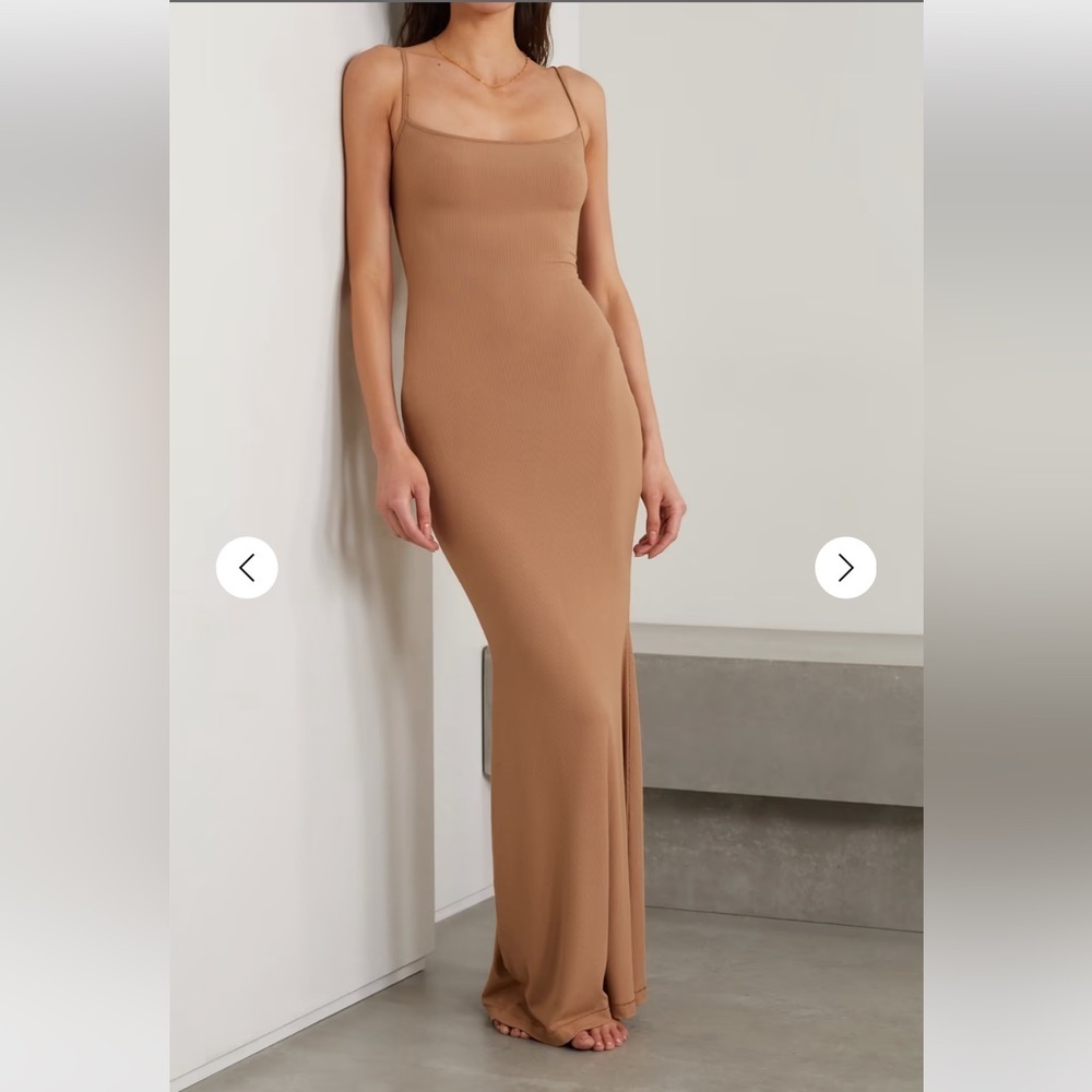 Skims soft lounge long slip dress new with tags